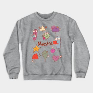 Maestra kawaii shapes Crewneck Sweatshirt